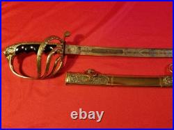 US Army PRESENTATION Sword To CAPTAIN M1850 Eagle Head Glass Eyes Antique