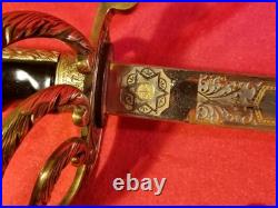 US Army PRESENTATION Sword To CAPTAIN M1850 Eagle Head Glass Eyes Antique