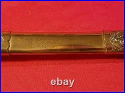 US Army PRESENTATION Sword To CAPTAIN M1850 Eagle Head Glass Eyes Antique
