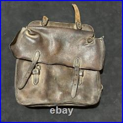 US Army WWII Motorcycle Leather Satchel Vintage Dispatch Map Case 1938 Bag JQMD