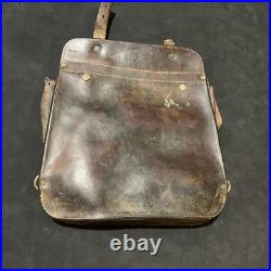 US Army WWII Motorcycle Leather Satchel Vintage Dispatch Map Case 1938 Bag JQMD