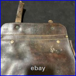 US Army WWII Motorcycle Leather Satchel Vintage Dispatch Map Case 1938 Bag JQMD