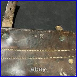 US Army WWII Motorcycle Leather Satchel Vintage Dispatch Map Case 1938 Bag JQMD