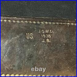 US Army WWII Motorcycle Leather Satchel Vintage Dispatch Map Case 1938 Bag JQMD