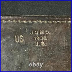 US Army WWII Motorcycle Leather Satchel Vintage Dispatch Map Case 1938 Bag JQMD