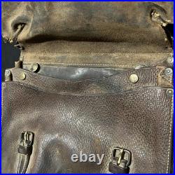 US Army WWII Motorcycle Leather Satchel Vintage Dispatch Map Case 1938 Bag JQMD