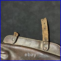 US Army WWII Motorcycle Leather Satchel Vintage Dispatch Map Case 1938 Bag JQMD