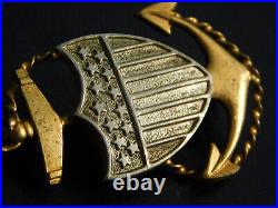 US COAST GUARD CPO Cap BADGE 1920s Chief Petty Officer USCG Insignia UNMARKED