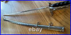 US M1902 Horstmann Philadelphia Military Officer Sword & Scabbard Etched Blade