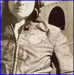 US MARINE CORPS PILOT LT COL ROY S GEIGER withGREAT LAKES BG-1 DIVE BOMBER PHOTO