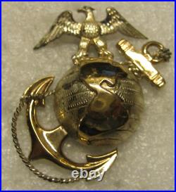 US Marine Corps Officer Cap Hat EGA Badge Metal Badge, 1937