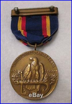 US Marine Corps Yangtze Service Medal Numbered M. No. 5833