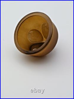 US Military Campaign Hat Calvary Antique Glass Cufflink Trinket Inkwell