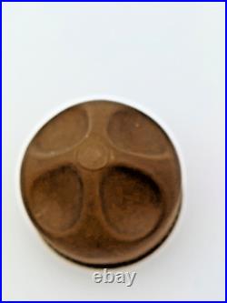 US Military Campaign Hat Calvary Antique Glass Cufflink Trinket Inkwell