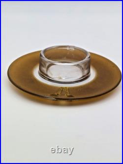 US Military Campaign Hat Calvary Antique Glass Cufflink Trinket Inkwell