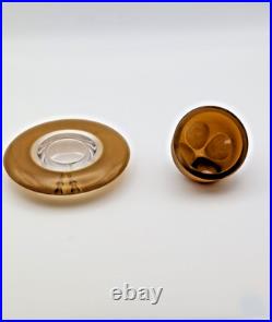 US Military Campaign Hat Calvary Antique Glass Cufflink Trinket Inkwell