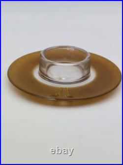 US Military Campaign Hat Calvary Antique Glass Cufflink Trinket Inkwell