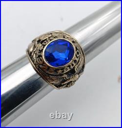 US Military West Point Class Rings 1925 USMA. Sapphire Stone Gold 10k