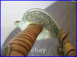 US NAVAL ACADEMY DRESS SWORD 1920 ZELLARS-HONORED withDESTROYER NAME+-WMH BELLIS