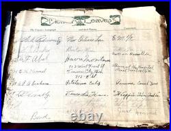 US NAVY USS Pennsylvania LEATHER ALBUM 280 Photos & RPPC Sailors & USS Oklahoma