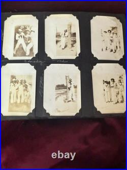 US NAVY USS Pennsylvania LEATHER ALBUM 280 Photos & RPPC Sailors & USS Oklahoma