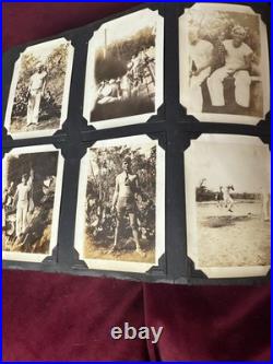 US NAVY USS Pennsylvania LEATHER ALBUM 280 Photos & RPPC Sailors & USS Oklahoma