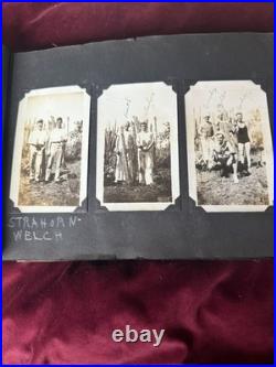 US NAVY USS Pennsylvania LEATHER ALBUM 280 Photos & RPPC Sailors & USS Oklahoma