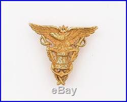 US Navy 1920 14k Gold Pin, VJ #1071