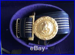 US Navy Full Dress Lt Cdr Bicorn Hat, Epaulettes & Sword Belt Original Box