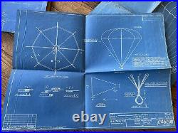 US Navy Parachute Blueprint Designs 1922 Original Historic