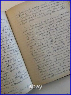 US Navy handwritten Medical notebook, 1919 Tufts University, Physiology, Sailor