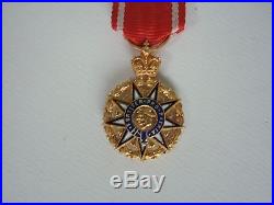 USA Colonial Wars Society Badge Miniature Medal. Made In Gold. Vf+