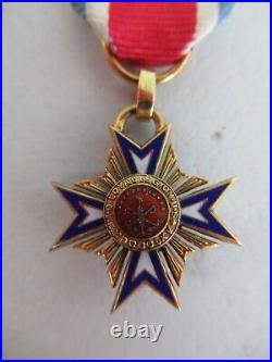 USA Legion Of Merit Society Badge Miniature Medal. Made In Gold. Rare