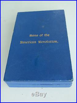 USA Son's Of The American Revolution Revolution Society Order. Cased