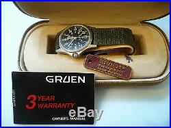 USA WATCH MILITARY WWII GRUEN 1995 COMMEMORATIVE VICTORY SPECIAL EDITION, rare