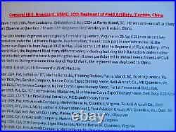 USMC China Marine Good Conduct 10th Artillery & Observer, Re-enact Antietam, NR