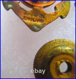 USMC Enlisted Eagle Globe & Anchor Droop Wing Made in England Collar Devices, NR