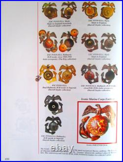 USMC Enlisted Eagle Globe & Anchor Droop Wing Made in England Collar Devices, NR USMC Enlisted Eagle Globe & Anchor Droop Wing Made in England Collar Devices, NR