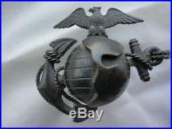USMC Marine Corps Officer EGA Insignia Pin Hat Badge 1920 era Beast Insignia