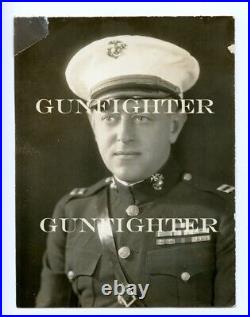 USMC Photo WW1 Marine Officer 6th MG Bn Navy Cross DSC 2xSS 2xPH EGAs Uniform