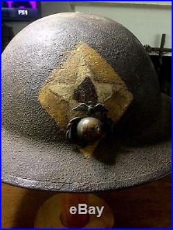 USMC WW1 Original 2/6 Helmet Rare