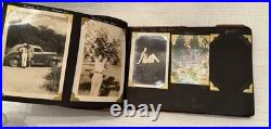 USN Navy LEATHER LIKE ALBUM WithPhotos & All Original See Descr