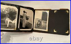 USN Navy LEATHER LIKE ALBUM WithPhotos & All Original See Descr