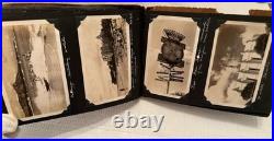 USN Navy LEATHER LIKE ALBUM WithPhotos & All Original See Descr