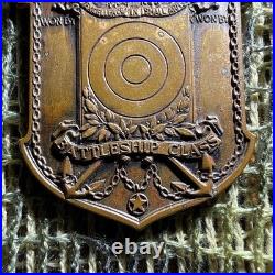 USN USS ARIZONA Battleship Class -Small Arms Trophy Medal -bronze, 1927-28