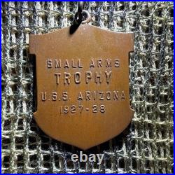 USN USS ARIZONA Battleship Class -Small Arms Trophy Medal -bronze, 1927-28