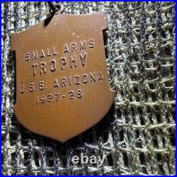 USN USS ARIZONA Battleship Class -Small Arms Trophy Medal -bronze, 1927-28