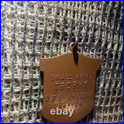 USN USS ARIZONA Battleship Class -Small Arms Trophy Medal -bronze, 1927-28