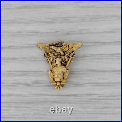 USNA 1925 Naval Academy Pin 14k Gold Figural Eagle Signet Antique Military