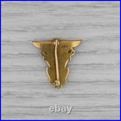 USNA 1925 Naval Academy Pin 14k Gold Figural Eagle Signet Antique Military